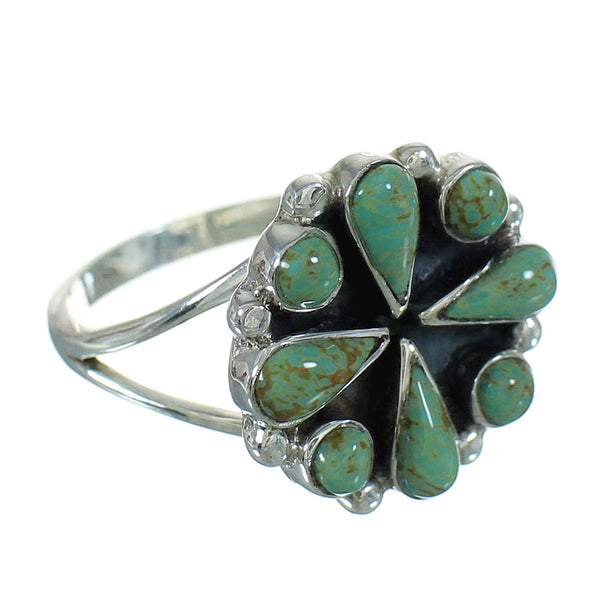Sterling Silver Turquoise Ring Size 6-3/4 YX86945